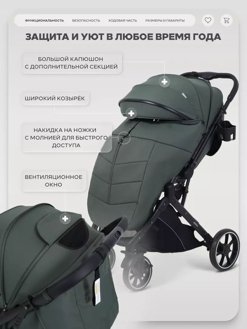 Коляска прогулочная Rant Basic Vortex Olive