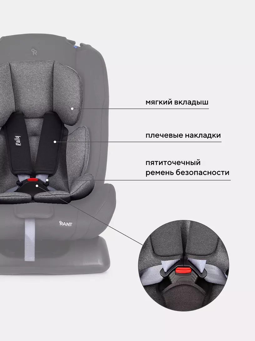 Автокресло Rant Basic Rally 0/1/2 (0-25 кг) Grey