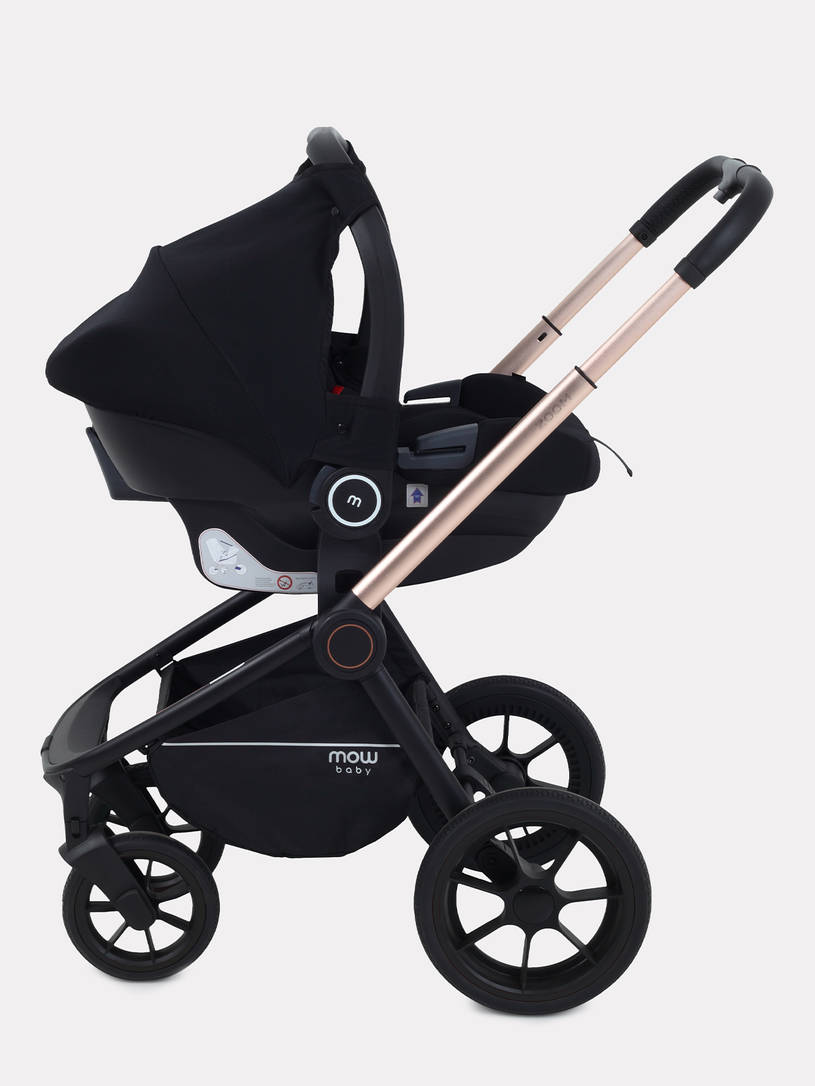 Коляска 3 в 1 Mowbaby Zoom Gold 2025 black