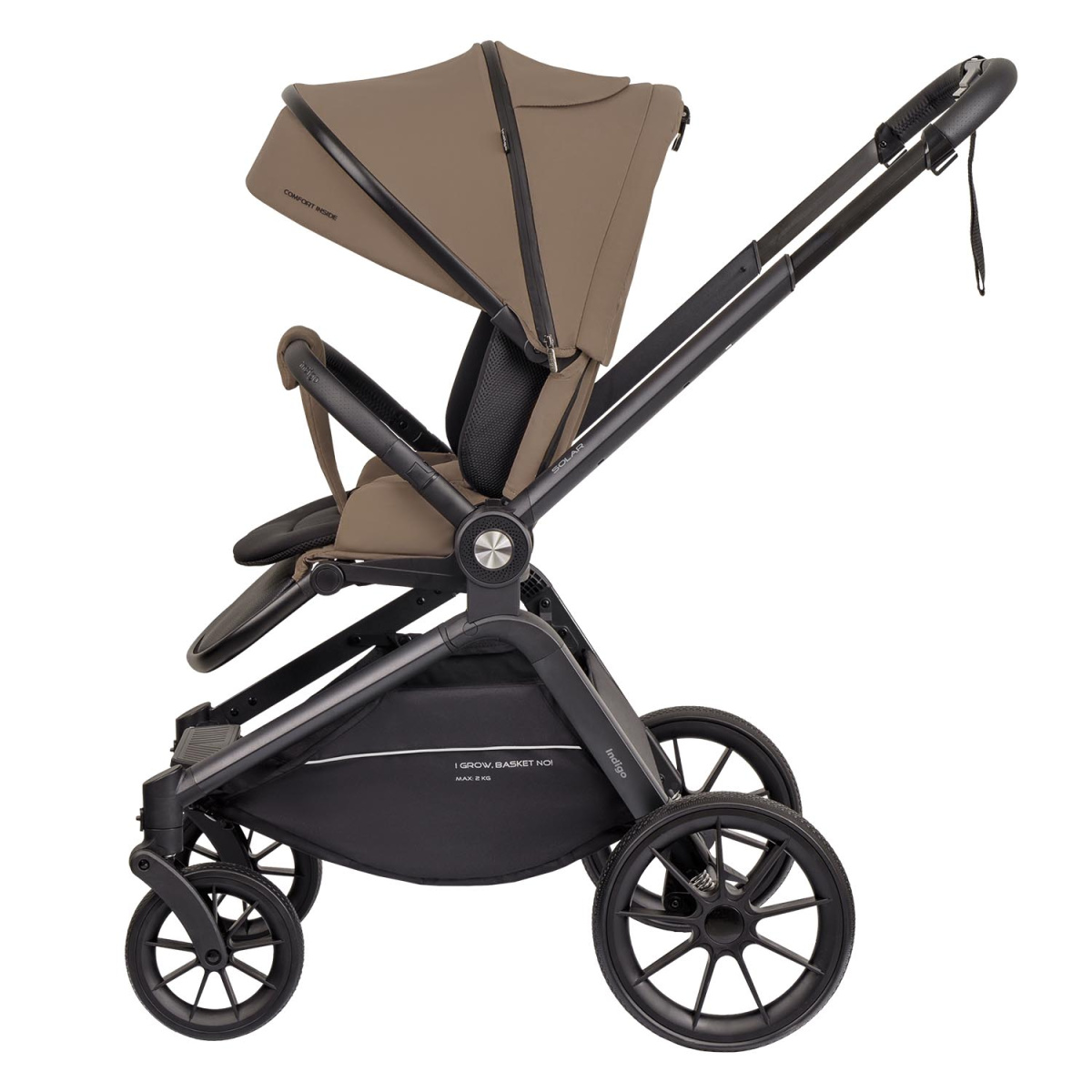 Коляска прогулочная Indigo SOLAR темно-бежевый