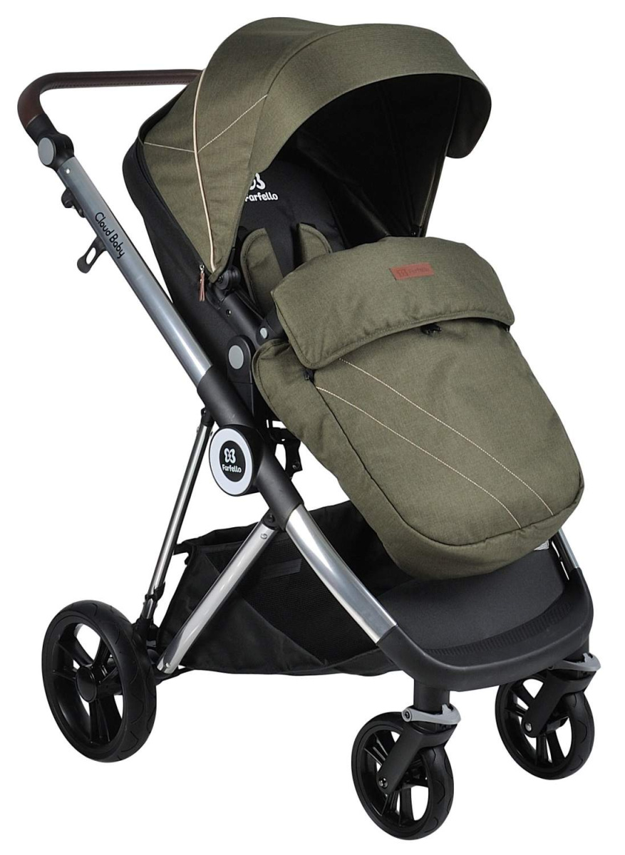 Коляска модульная 2 в 1 Farfello Cloud Baby CB (CB-11 Хаки)