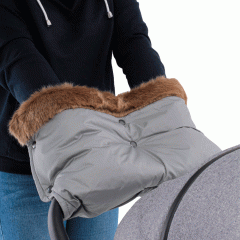 Муфта для рук на коляску Топотушки Престиж серый