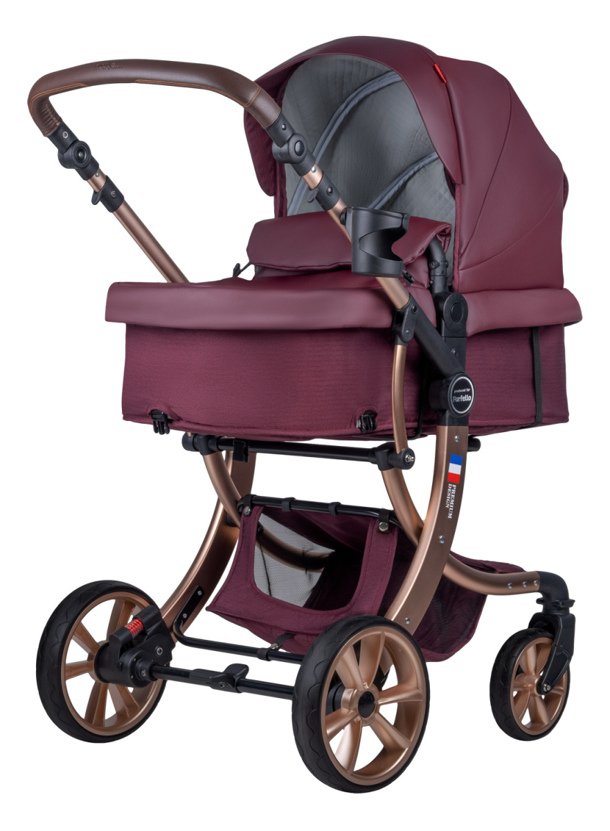 Коляска трансформер Farfello Aimile Original Autumn (Сладкая Вишня / Sweet Cherry, арт.АА-3)