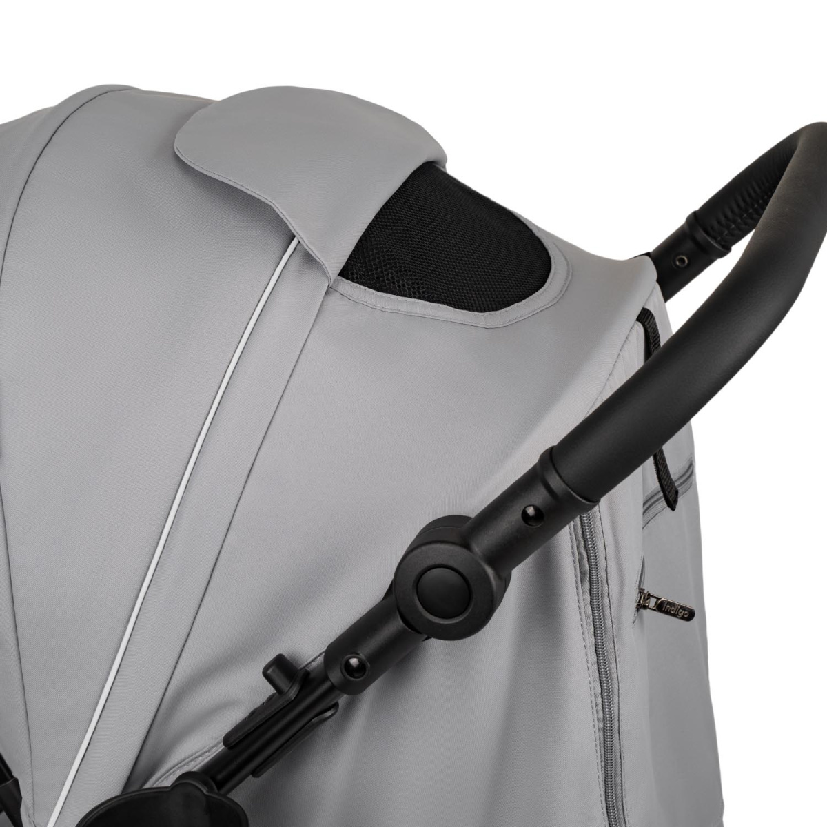 Коляска прогулочная Indigo EPICA XL AIR с сумкой светло-серый