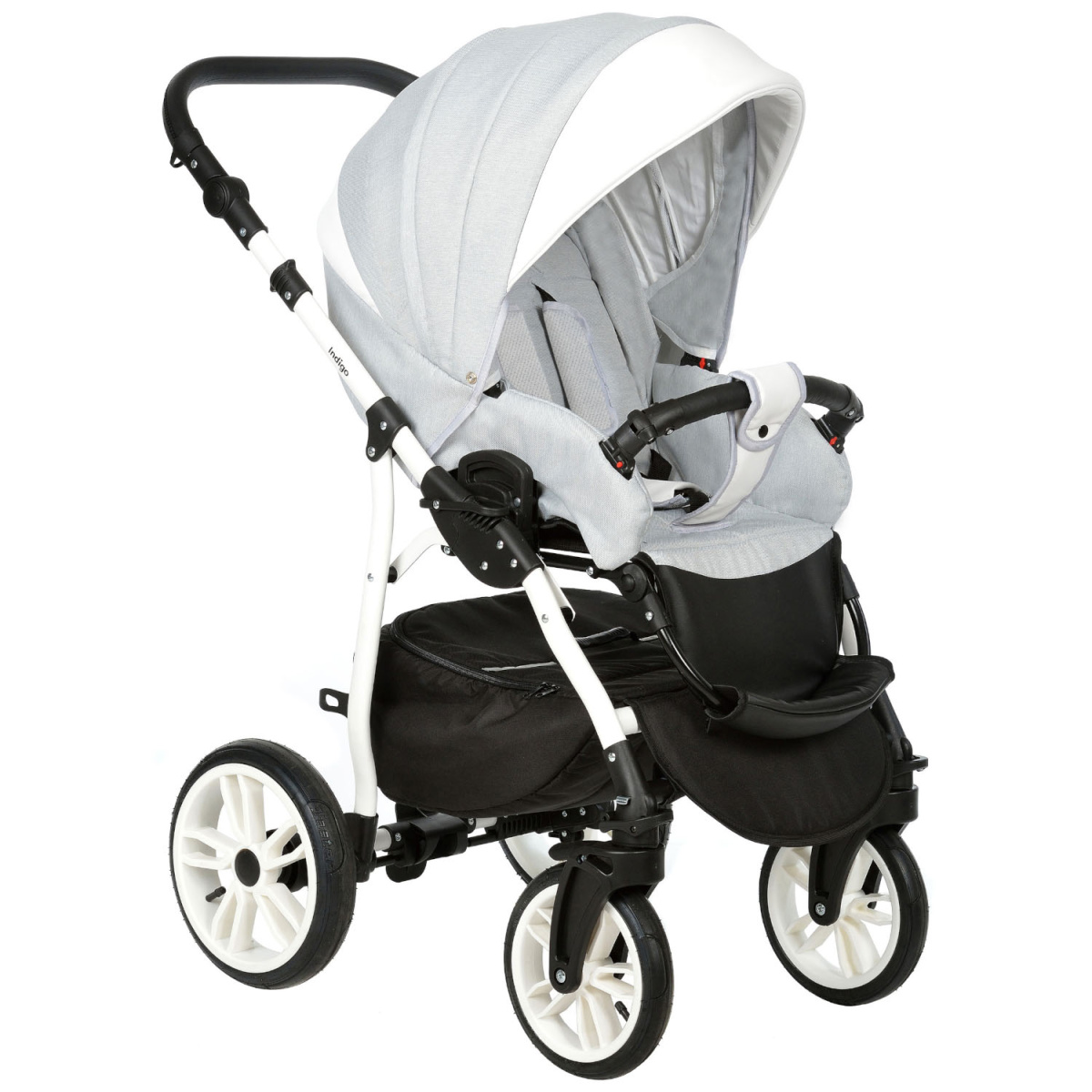 Коляска 2 в 1 Indigo, In 02 (Светло-серый)
