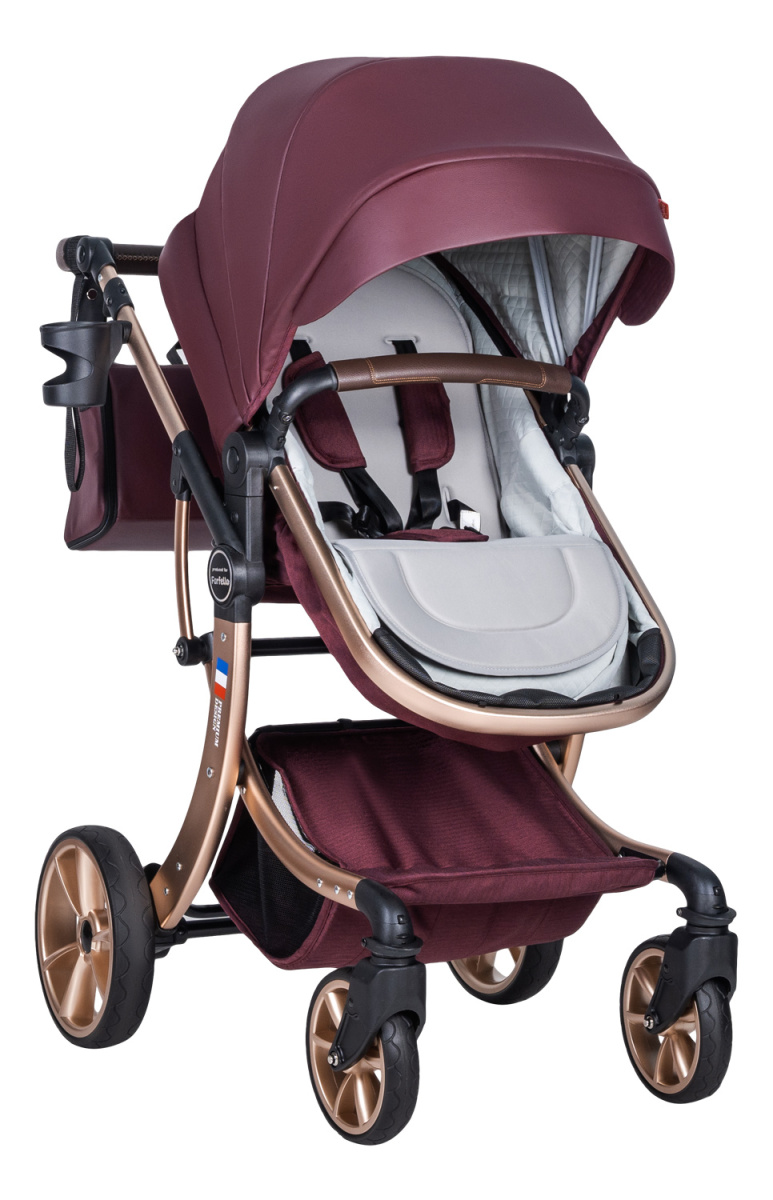 Коляска трансформер Farfello Aimile Original Autumn (Сладкая Вишня / Sweet Cherry, арт.АА-3)