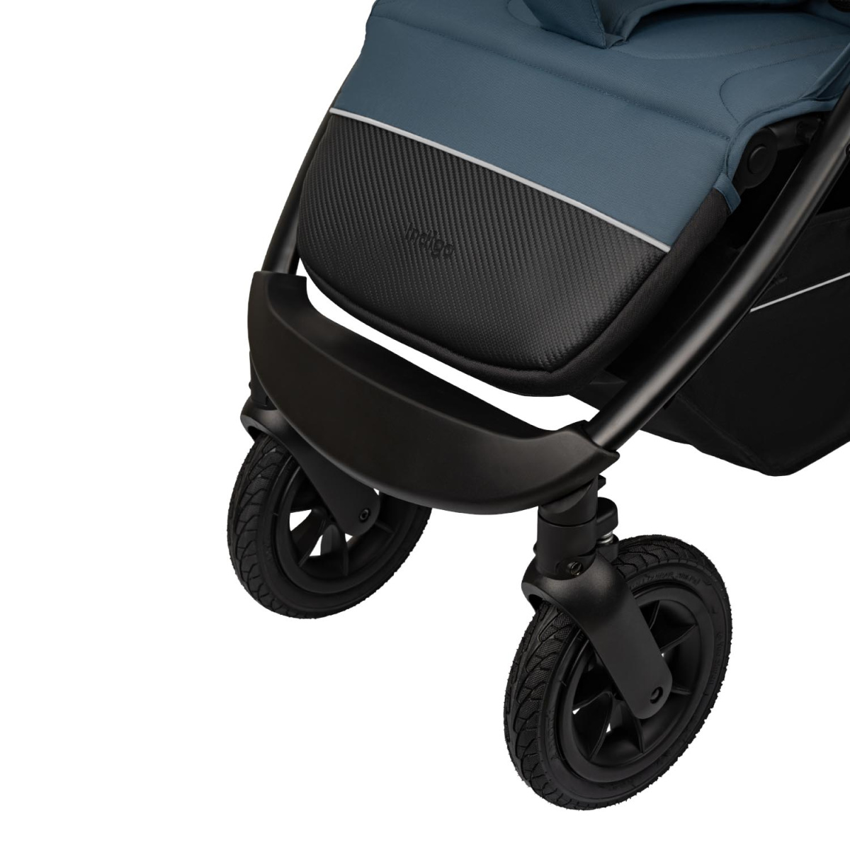 Коляска прогулочная Indigo EPICA XL AIR с сумкой синий