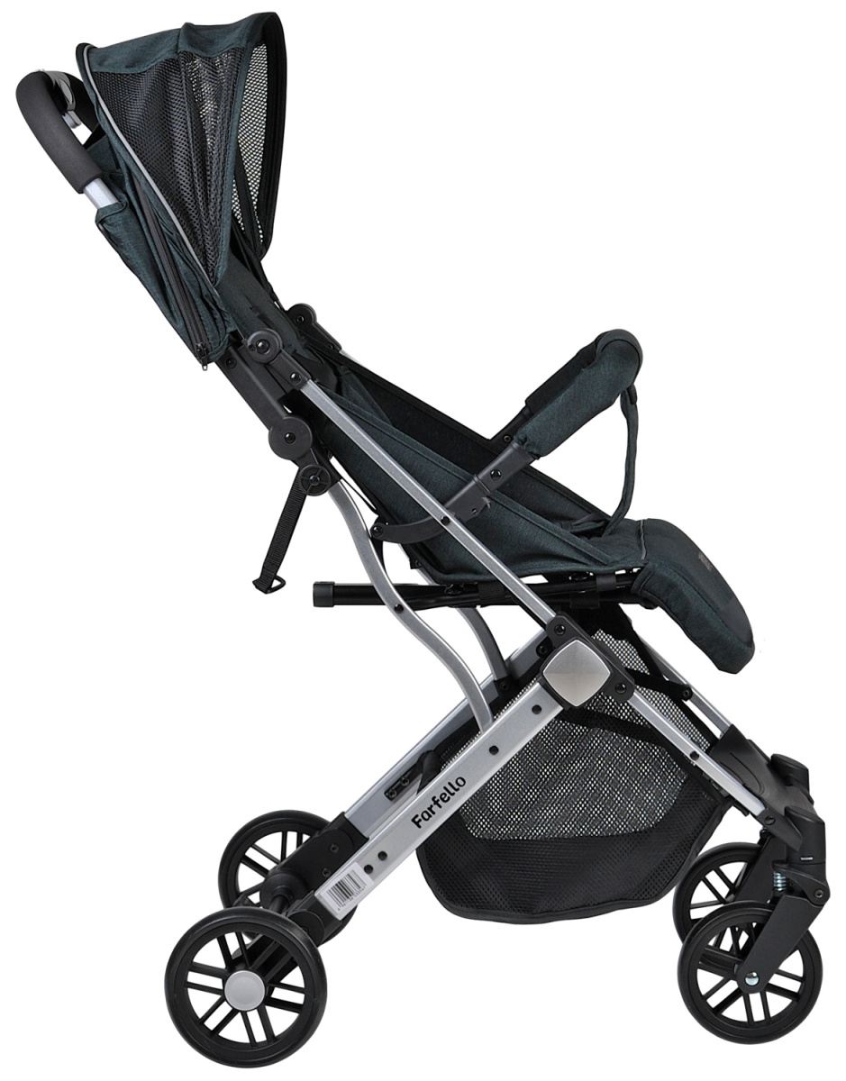 Коляска детская прогулочная Farfello Comfy Go (Emerald green/ зеленый (серебро) CG-17)