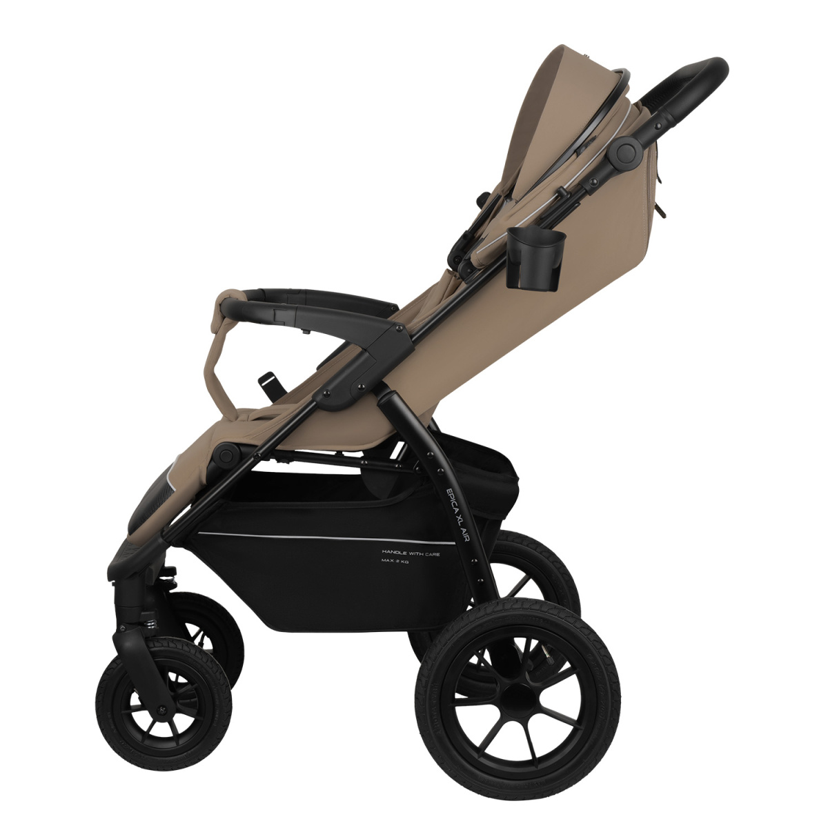 Коляска прогулочная Indigo EPICA XL AIR с сумкой бежевый