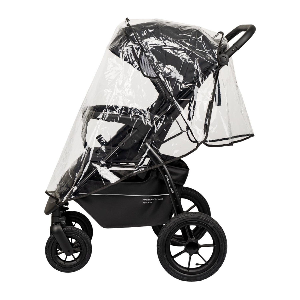 Коляска прогулочная Indigo EPICA XL AIR с сумкой черный