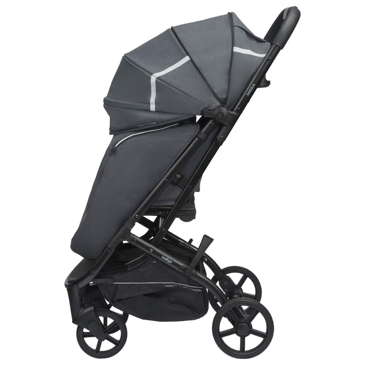 Коляска прогулочная Indigo MEGA темно-серый