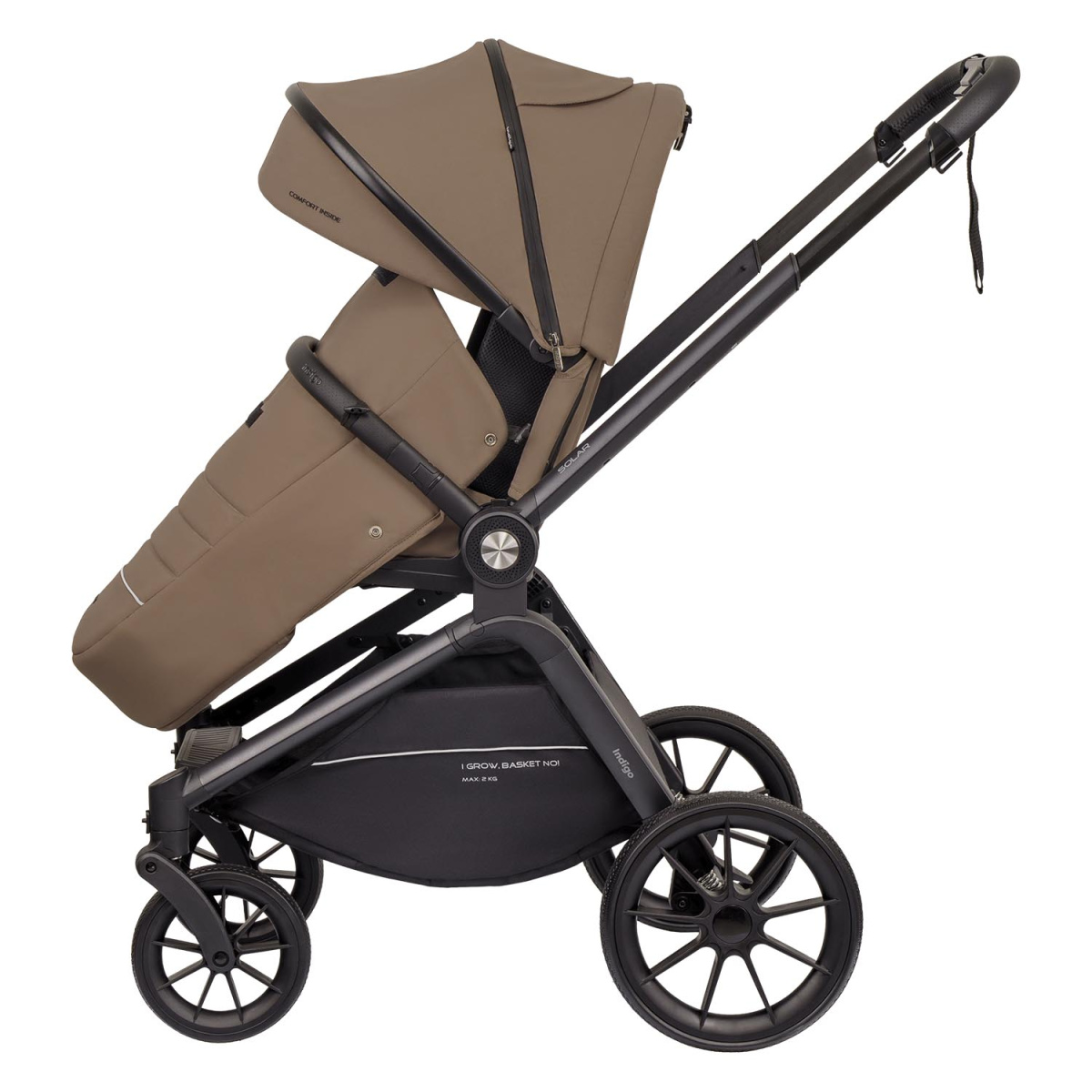 Коляска прогулочная Indigo SOLAR темно-бежевый