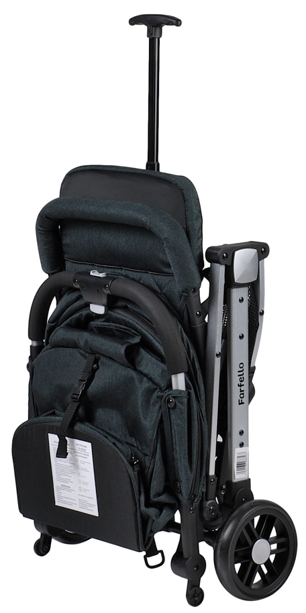 Коляска детская прогулочная Farfello Comfy Go (Emerald green/ зеленый (серебро) CG-17)