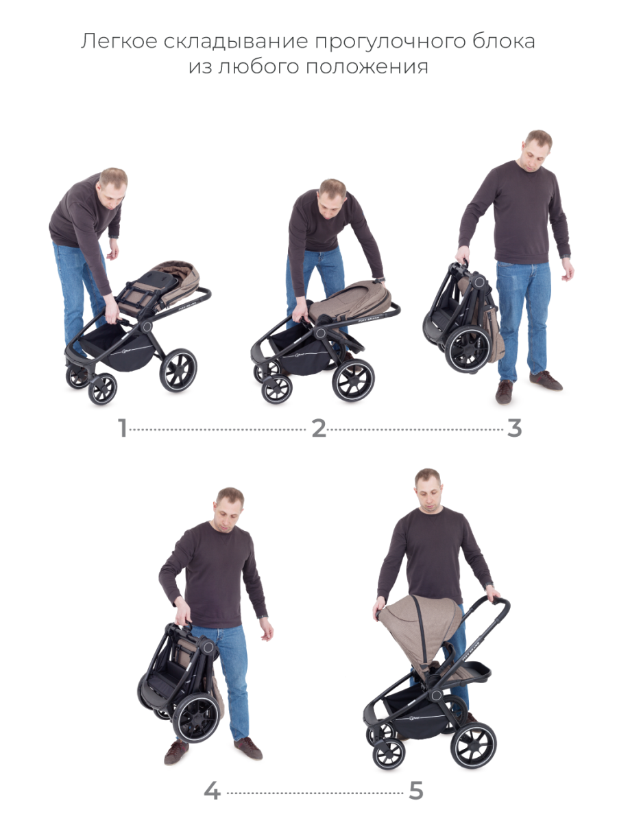 Коляска 3 в 1 Rant Flex Grand Midnight Black черный