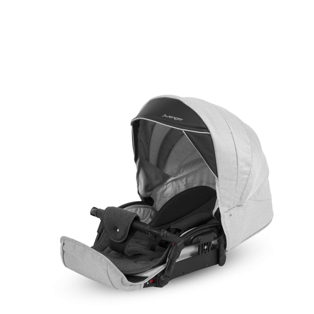 Коляска Camarelo Avenger 2 в 1 светло-серый меланж/черная экокожа