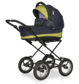 Коляска 2 в 1 Riko Basic Alfa Classic 01 черно-салатовый