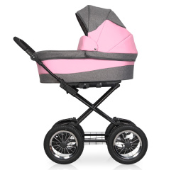 Коляска 2 в 1 Riko Basic Mario Classic 02 серый-розовый