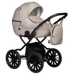 Коляска 2 в 1 Indigo MIO ECO Plus 14 - 02 (св.бежевая кожа)