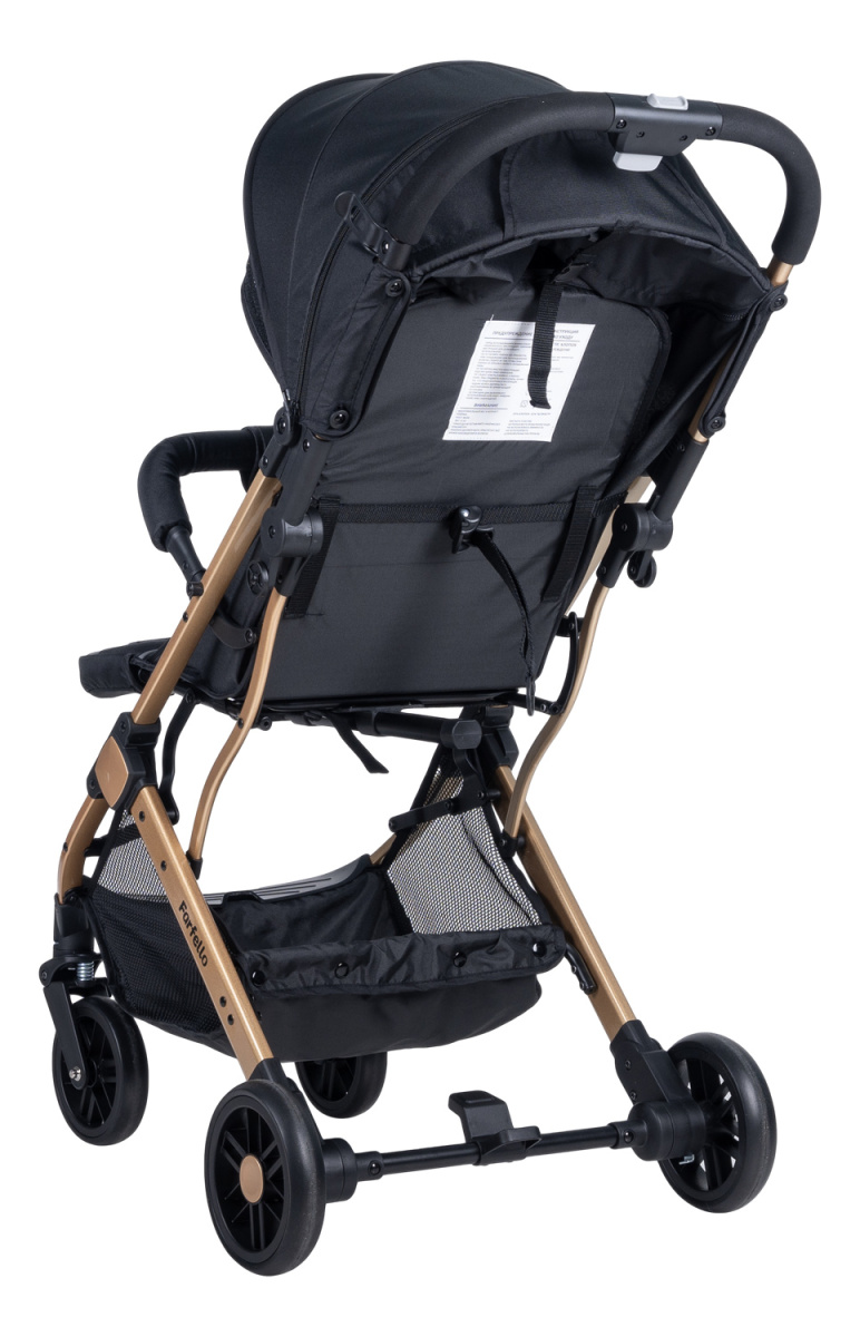 Коляска детская прогулочная Farfello Comfy Go (Golden black/ золотой черный (золото) CG-99)
