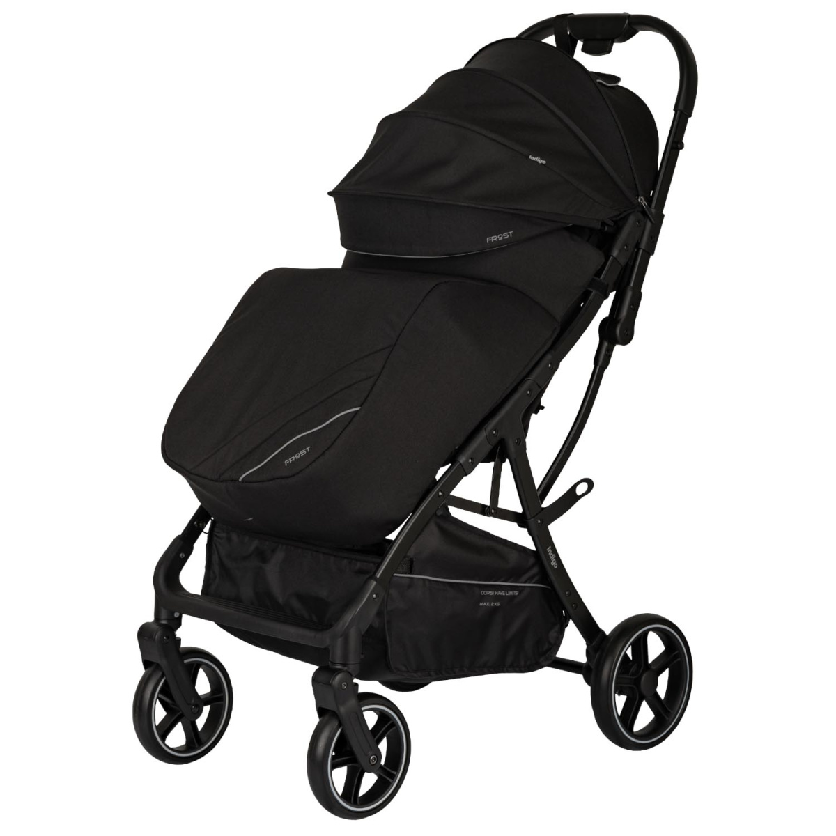 Коляска прогулочная Indigo FROST черный