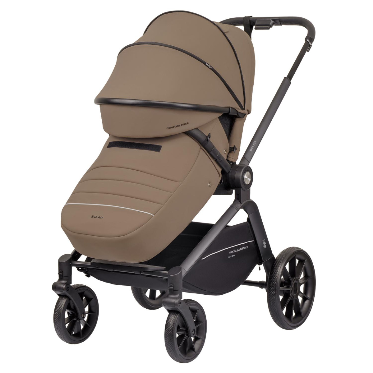 Коляска прогулочная Indigo SOLAR темно-бежевый
