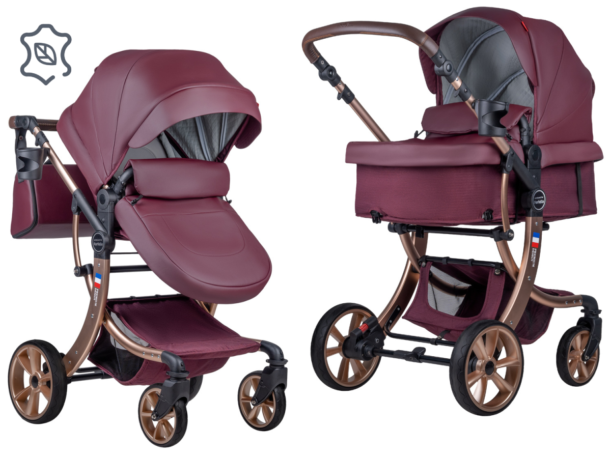 Коляска трансформер Farfello Aimile Original Autumn (Сладкая Вишня / Sweet Cherry, арт.АА-3)