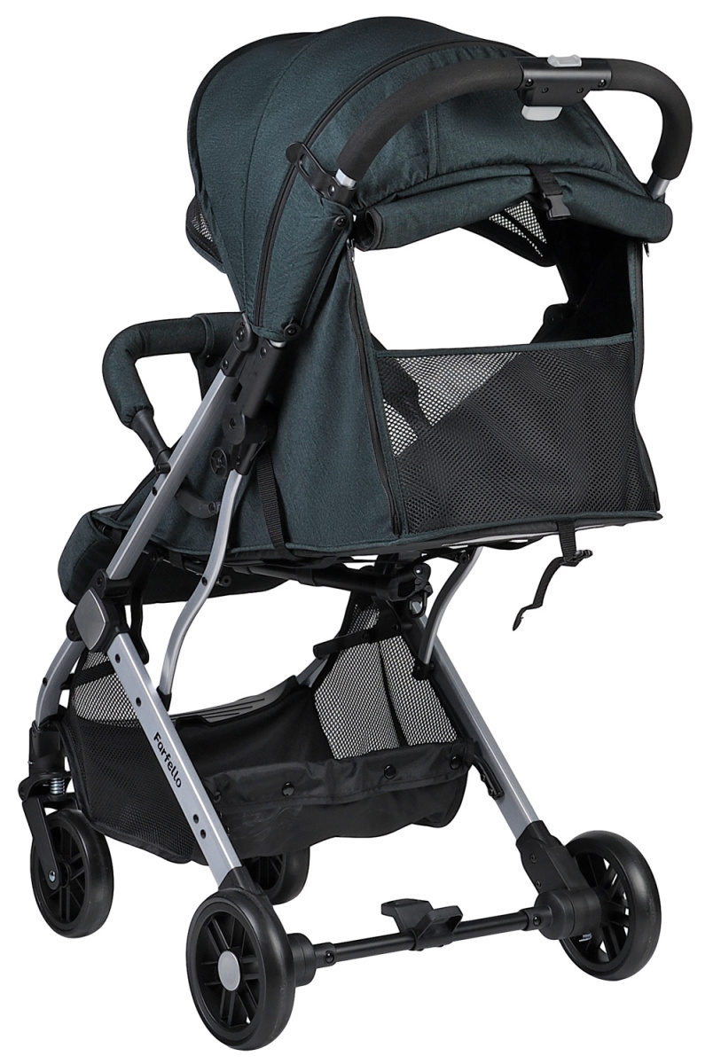 Коляска детская прогулочная Farfello Comfy Go (Emerald green/ зеленый (серебро) CG-17)