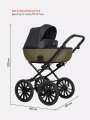 Коляска 2 в 1 Riko Basic Ozon Prestige 02 оливковый