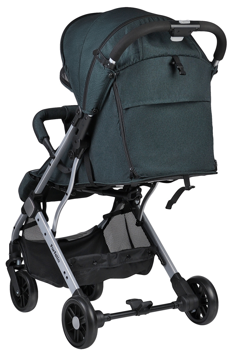 Коляска детская прогулочная Farfello Comfy Go (Emerald green/ зеленый (серебро) CG-17)