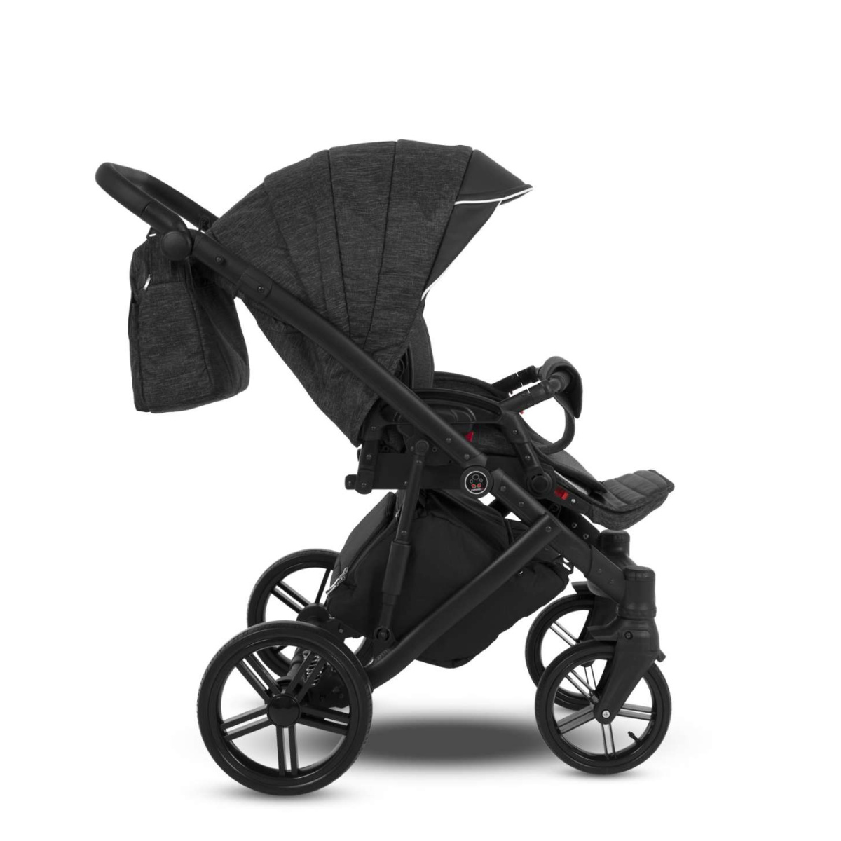 Коляска Camarelo Avenger 3 в 1 черный меланж/черная экокожа