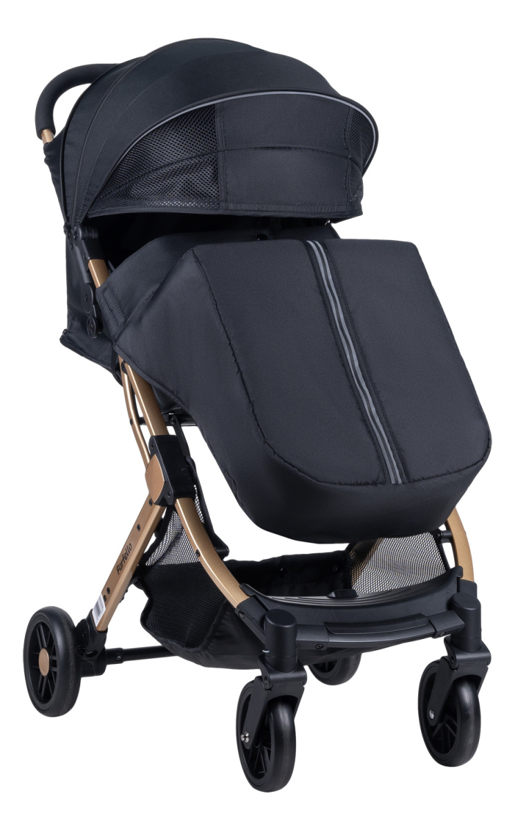 Коляска детская прогулочная Farfello Comfy Go (Golden black/ золотой черный (золото) CG-99)