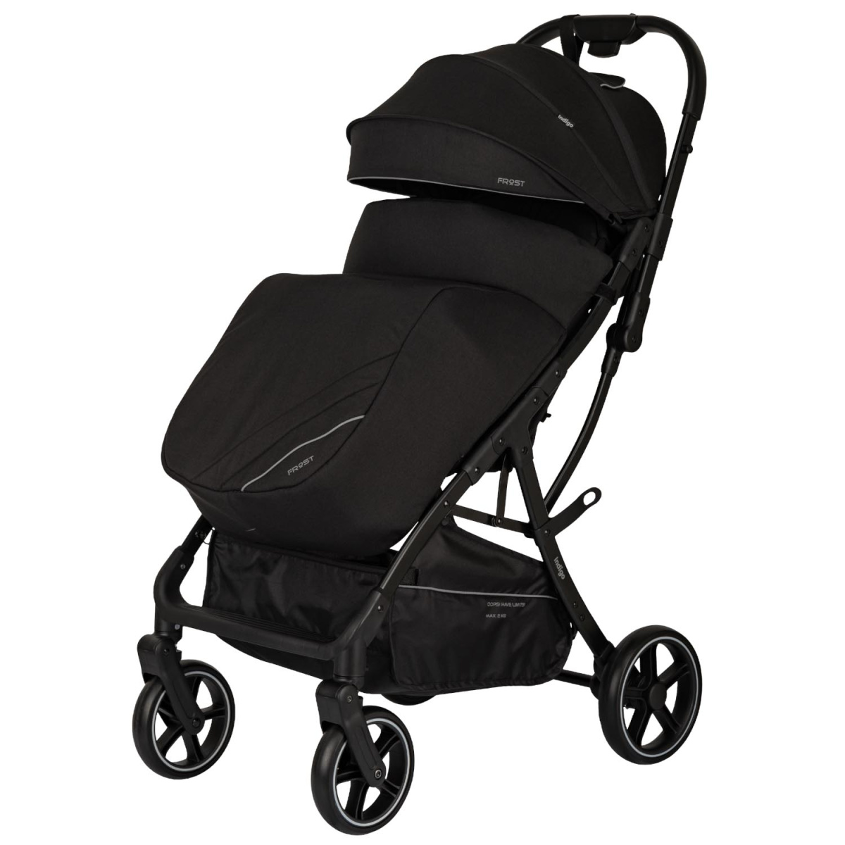 Коляска прогулочная Indigo FROST черный