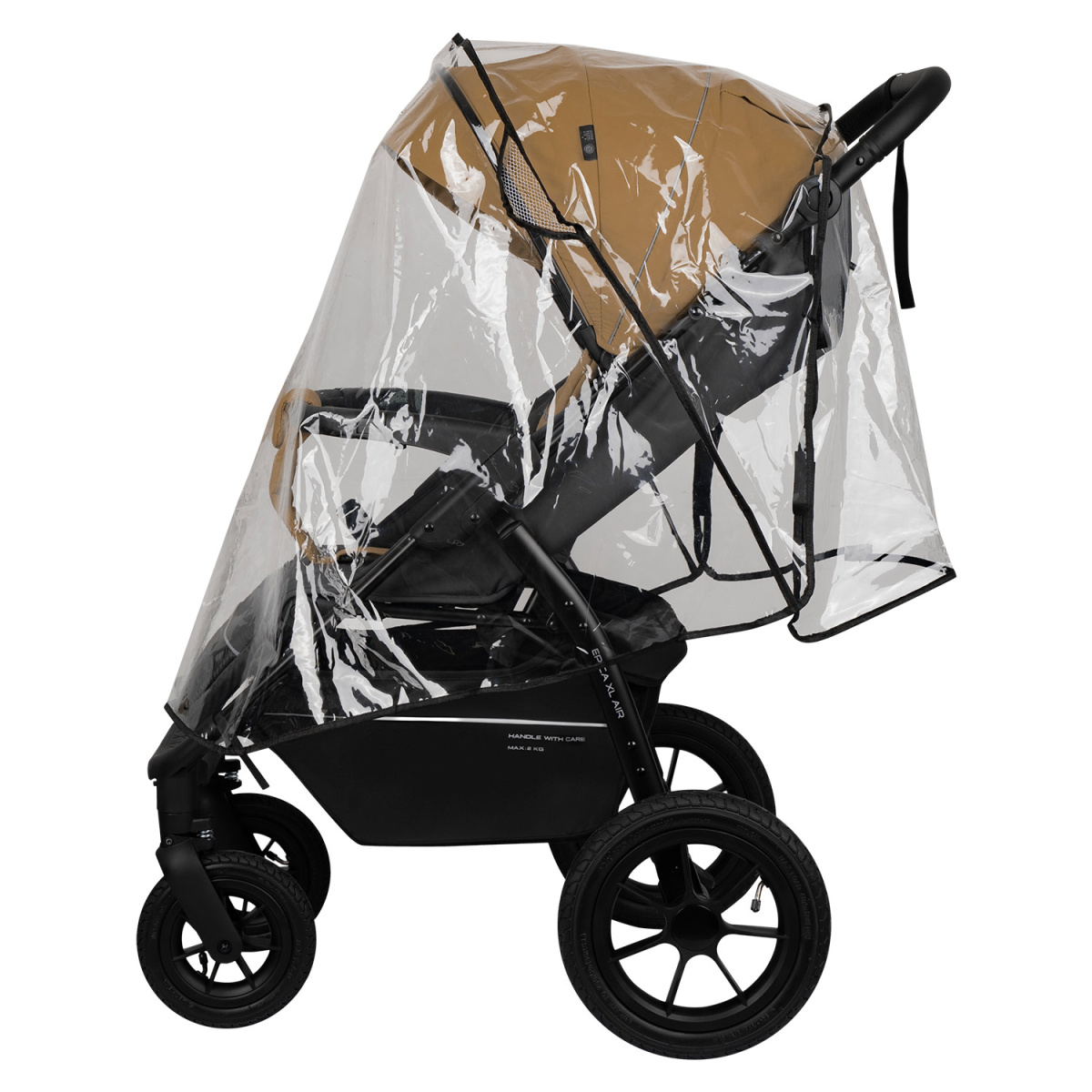 Коляска прогулочная Indigo EPICA XL AIR с сумкой бежевый-серый