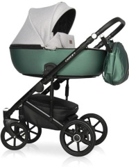 Коляска 3 в 1 Riko Basic Ozon Shine 05 серо-зеленый