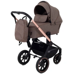 Коляска 2 в 1 Mowbaby Zoom PU gold cacao brown