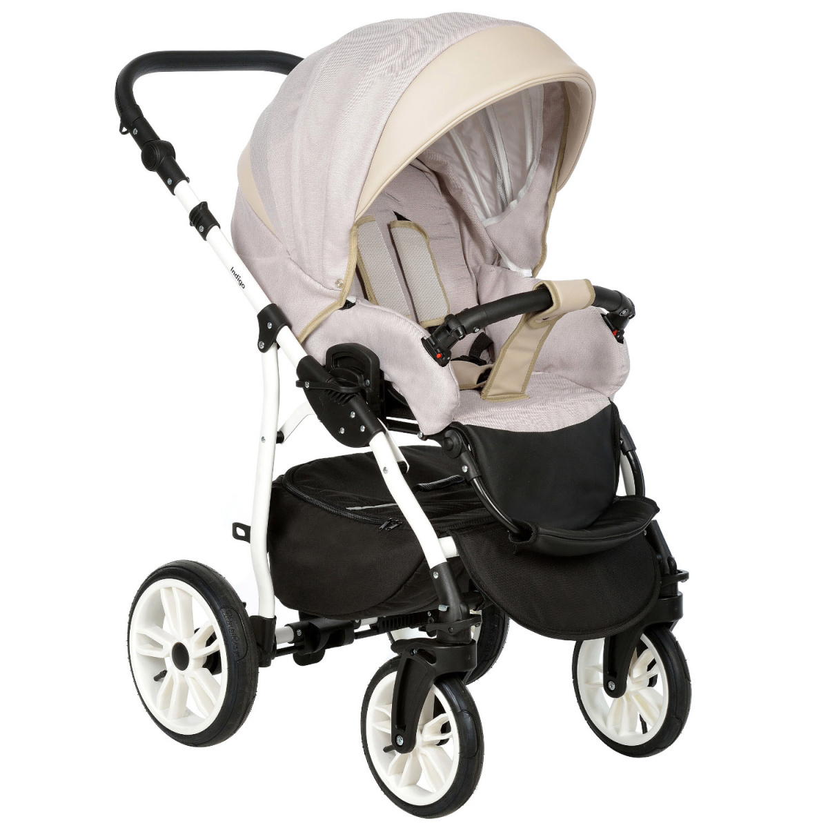 Коляска 2 в 1 Indigo, In 01 (Бежевый)
