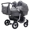 Коляска для двойни 2 в 1 Bart-Plast Fenix Duo Prime 02 черный джинс
