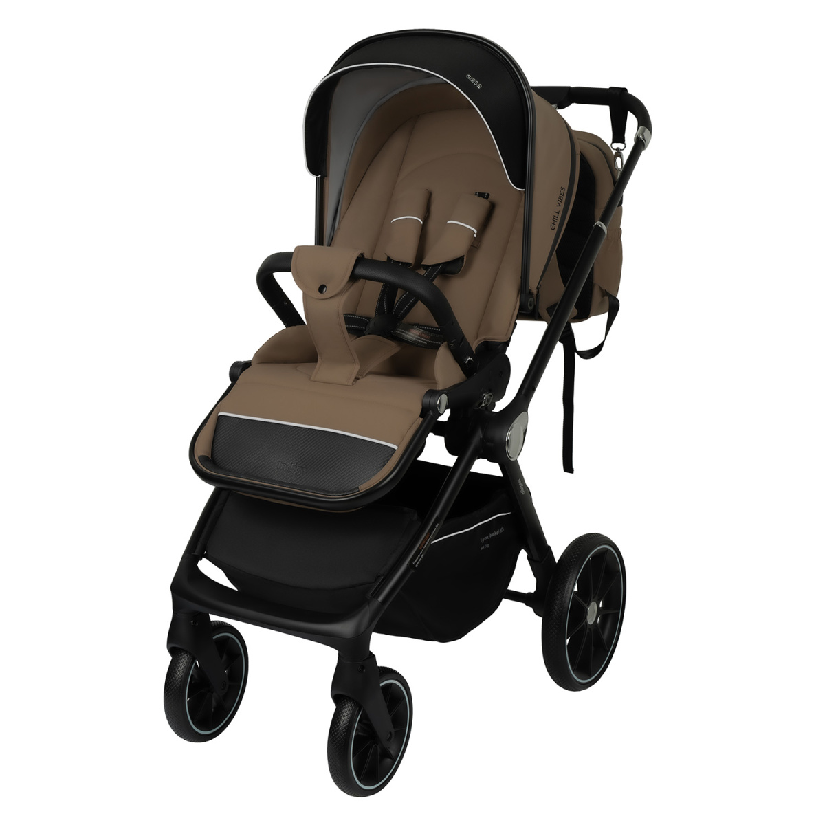 Коляска прогулочная Indigo GLOSS темно-бежевый