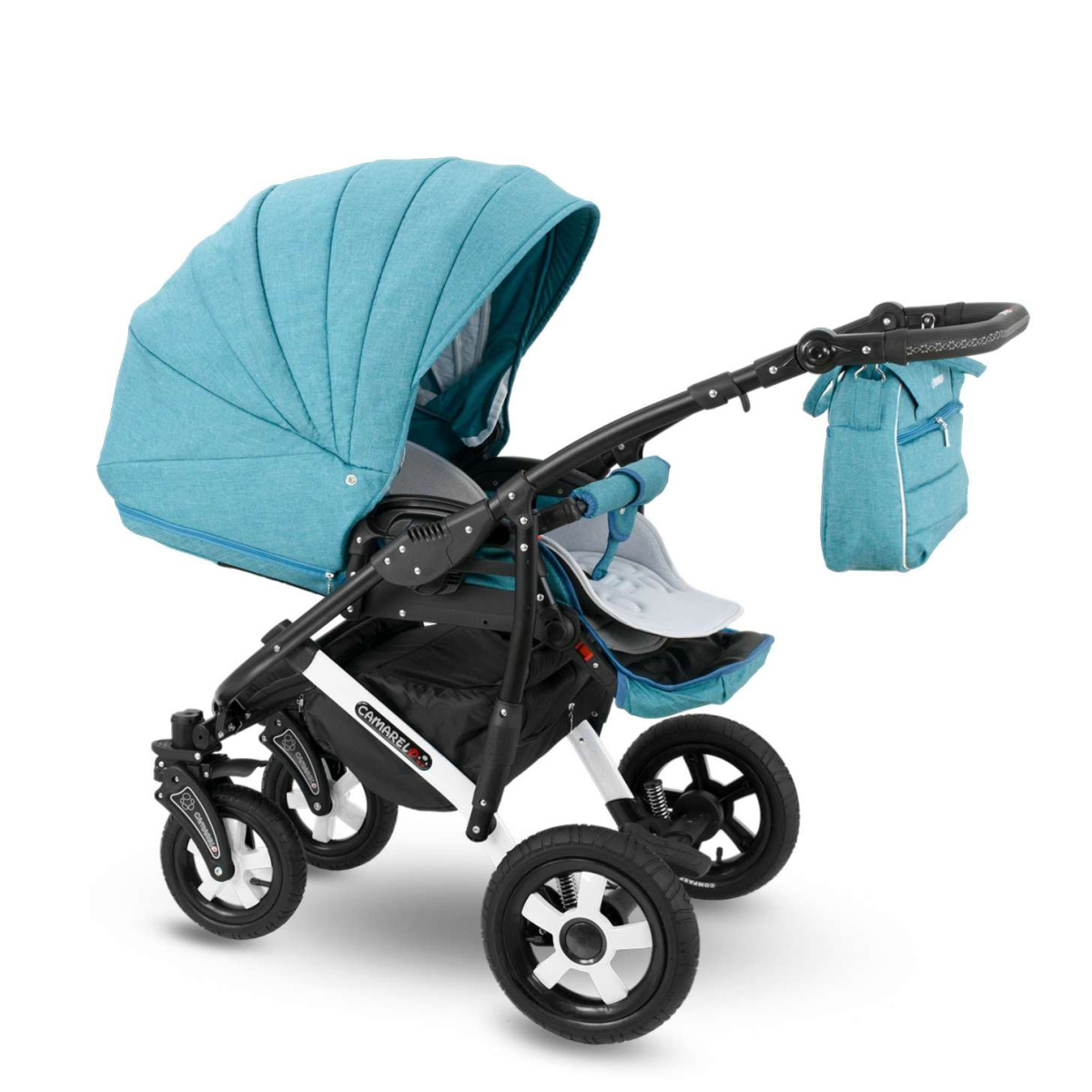 Коляска Camarelo Sevilla WXSE 3 в 1 бирюзовый меланж