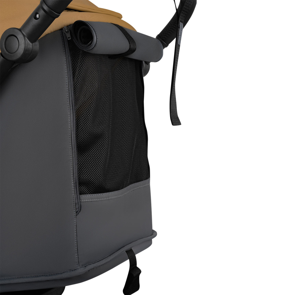 Коляска прогулочная Indigo EPICA XL AIR с сумкой бежевый-серый