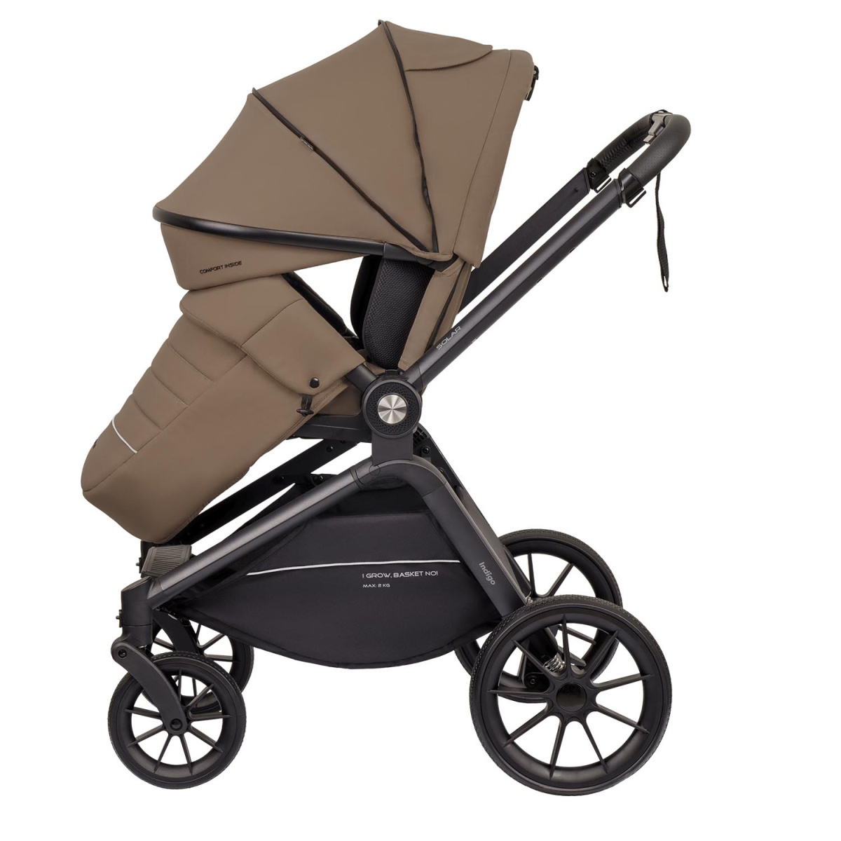 Коляска прогулочная Indigo SOLAR темно-бежевый