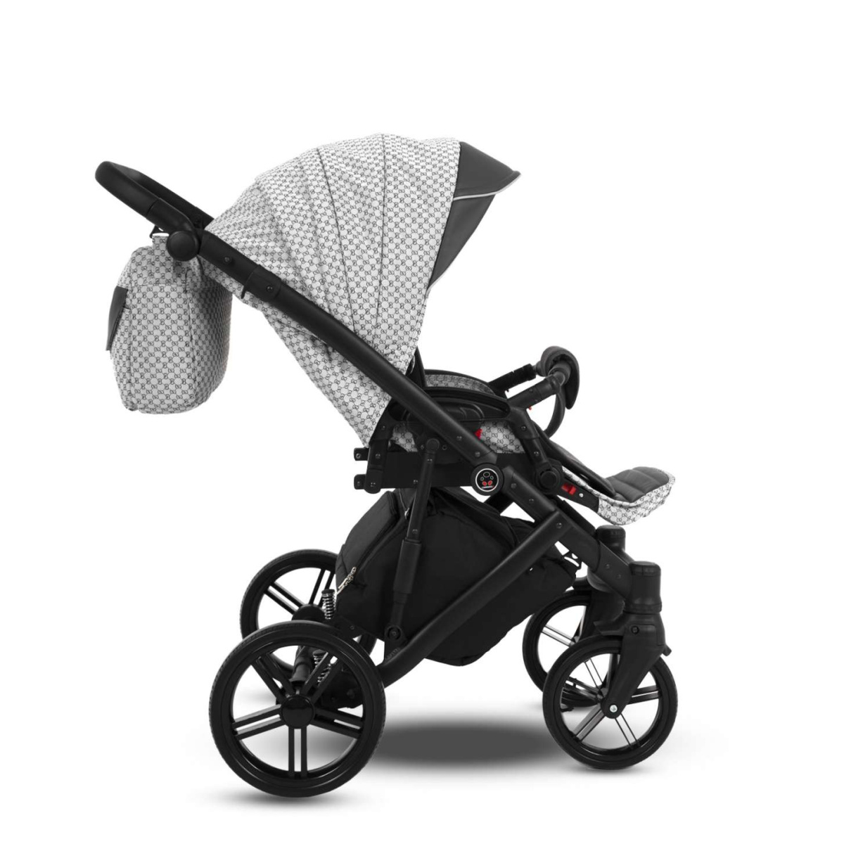 Коляска Camarelo Avenger 2 в 1 светло-серый жаккард/серая экокожа