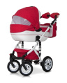 Коляска 2 в 1 Riko Bruno Ecco 20 бело-красный