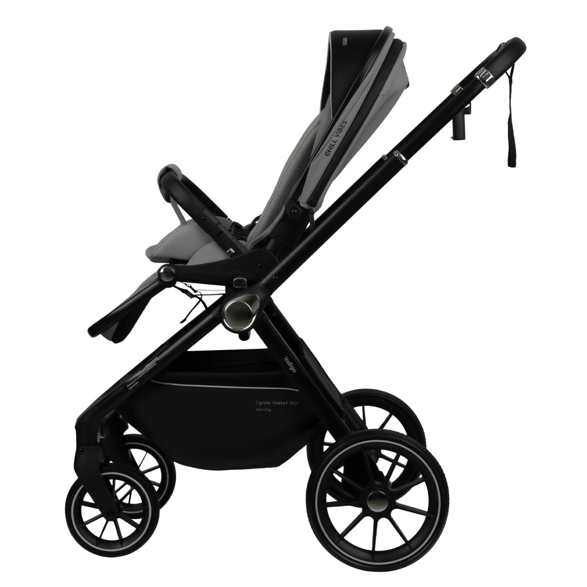 Коляска прогулочная Indigo GLOSS светло-серый