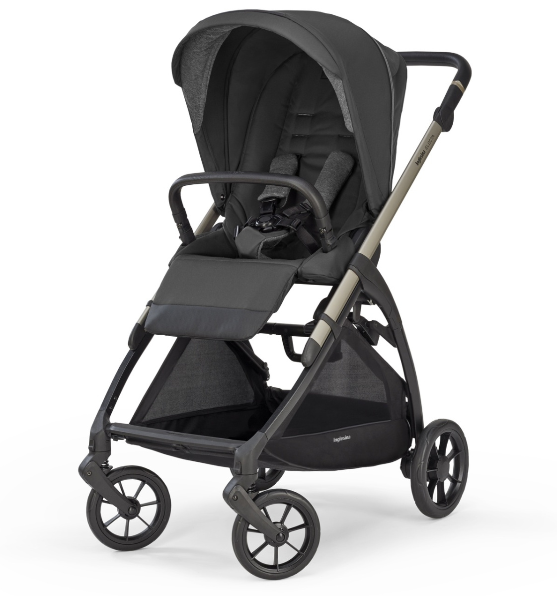 Коляска 2 в 1 Inglesina Electa с подставкой под люльку Stand Up, Upper Black
