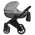 Коляска 2 в 1 Indigo Mio S, 04 (Темно-серая кожа + Светло-серый)
