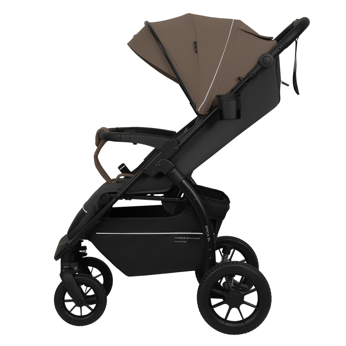 Коляска прогулочная Indigo EPICA SL, тем.бежевый-серый