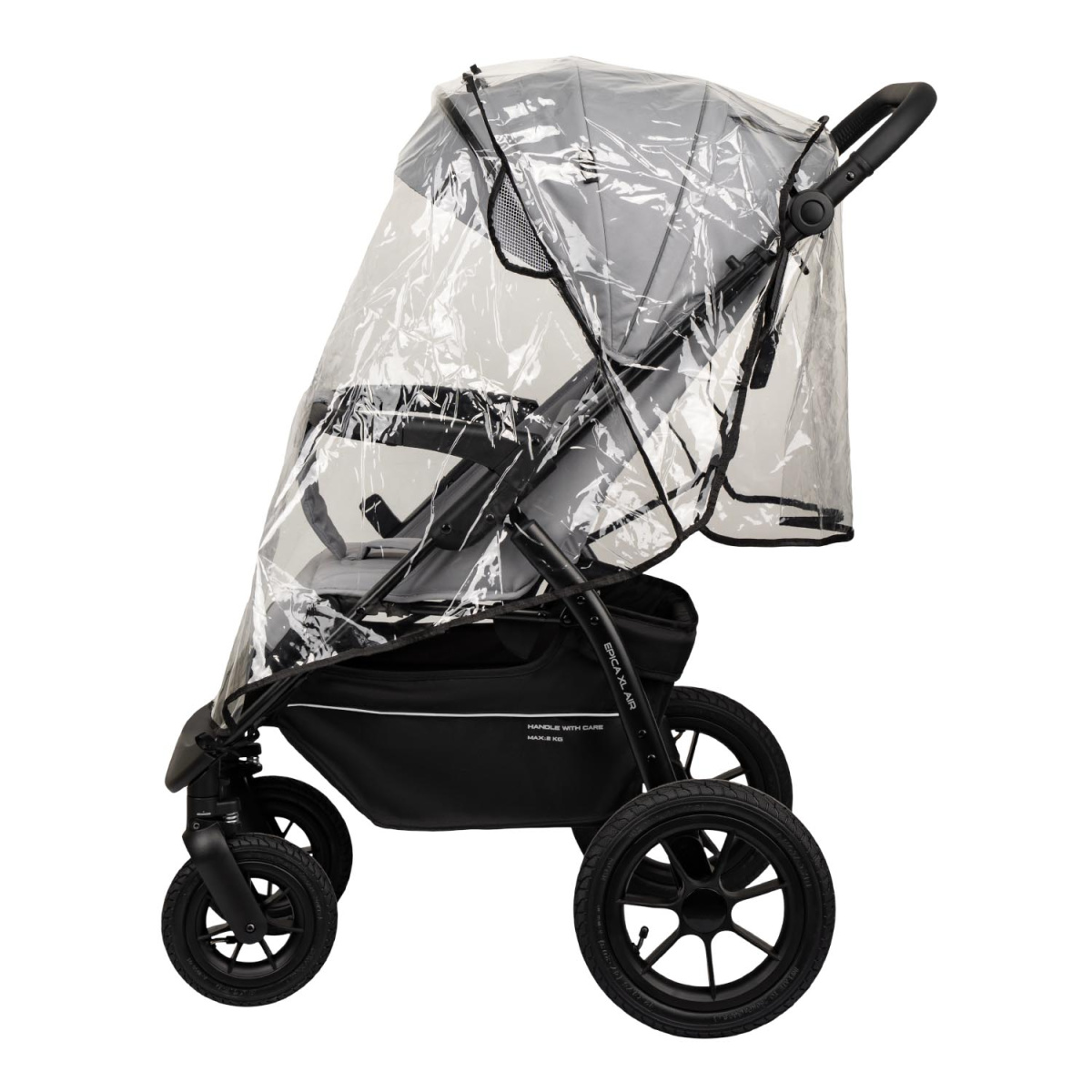 Коляска прогулочная Indigo EPICA XL AIR с сумкой светло-серый