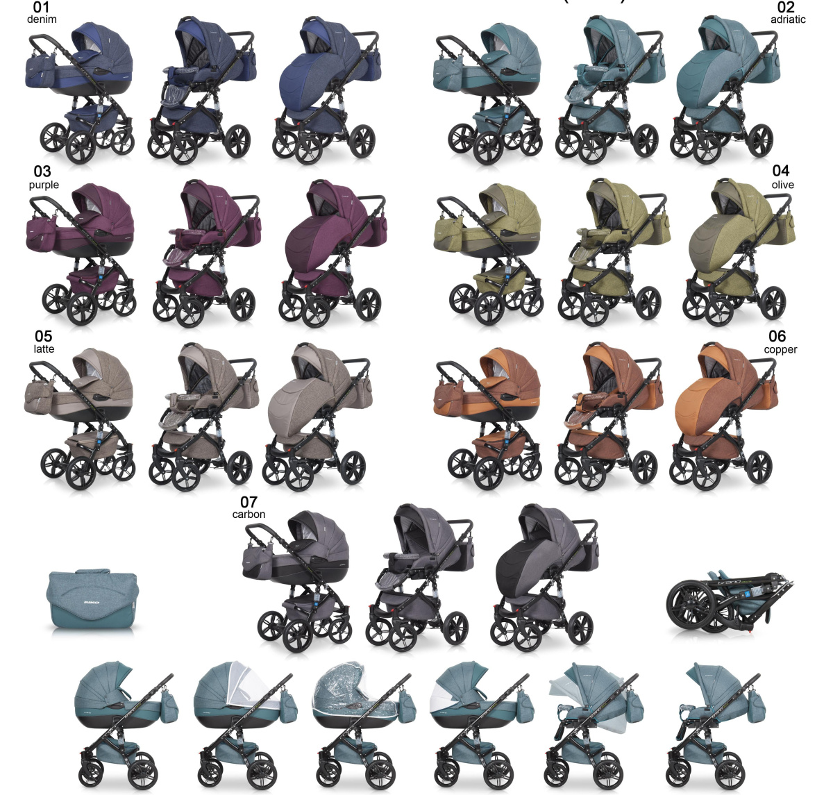 Коляска 2 в 1 Riko Bruno Natural 05 бежевый