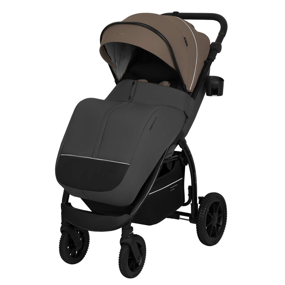 Коляска прогулочная Indigo EPICA SL, тем.бежевый-серый